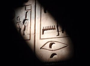 spirituele reis Egypte - afbeelding in Abydos tempel